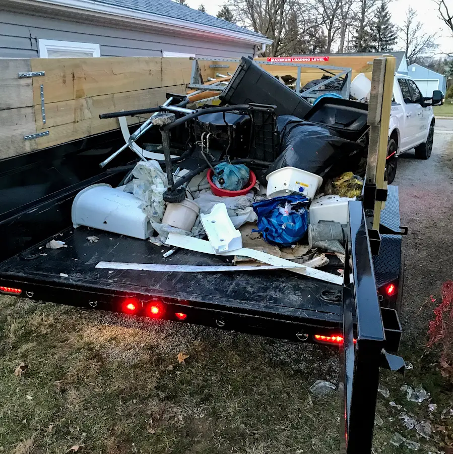 Roll-off dumpster delivered to a residential driveway in Media