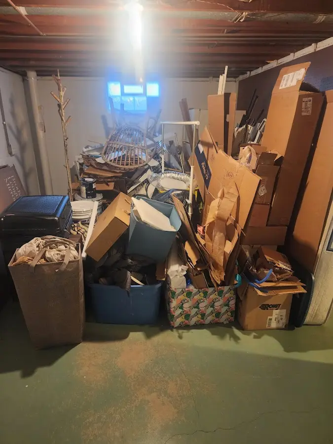 Roll-off dumpster container at job site for 2 Yard Dumpster Rental in Media